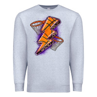 Heather Grey basketball lightning bolt Premium Sweatshirt - Zillion Design Studio
