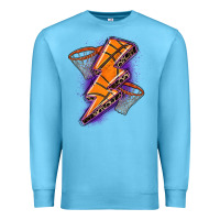 Ocean Blue basketball lightning bolt Premium Sweatshirt - Zillion Design Studio