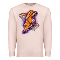 Pale Pink basketball lightning bolt Premium Sweatshirt - Zillion Design Studio