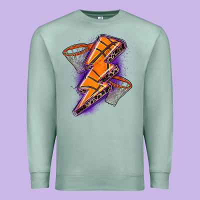 Premium Sweatshirt basketball lightning bolt