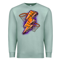 Seafoam basketball lightning bolt Premium Sweatshirt - Zillion Design Studio