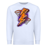 White basketball lightning bolt Premium Sweatshirt - Zillion Design Studio