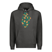 Charcoal Heather christmas gingerbread cookies patch Premium Hoodie - BundleAndBundleShop