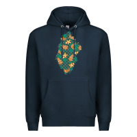 Navy christmas gingerbread cookies patch Premium Hoodie - BundleAndBundleShop