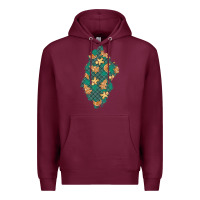 Burgundy christmas gingerbread cookies patch Premium Hoodie - BundleAndBundleShop