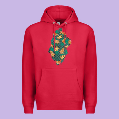 Christmas Gingerbread Cookies Patch Premium Hoodie Designed By Bundleandbundleshop