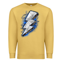 Antique Gold volleyball lightning bolt Premium Sweatshirt - Zillion Design Studio