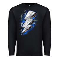Black volleyball lightning bolt Premium Sweatshirt - Zillion Design Studio