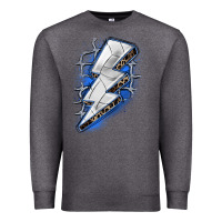 Charcoal Heather volleyball lightning bolt Premium Sweatshirt - Zillion Design Studio