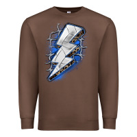 Chestnut volleyball lightning bolt Premium Sweatshirt - Zillion Design Studio