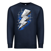 Navy volleyball lightning bolt Premium Sweatshirt - Zillion Design Studio