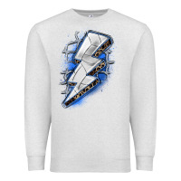 Oatmeal Heather volleyball lightning bolt Premium Sweatshirt - Zillion Design Studio