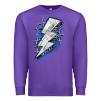 Purple volleyball lightning bolt Premium Sweatshirt - Zillion Design Studio