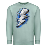 Seafoam volleyball lightning bolt Premium Sweatshirt - Zillion Design Studio