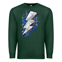 Sports Green volleyball lightning bolt Premium Sweatshirt - Zillion Design Studio