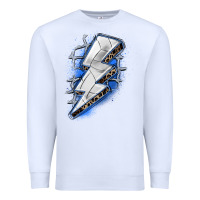 White volleyball lightning bolt Premium Sweatshirt - Zillion Design Studio