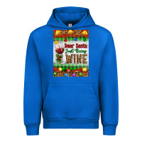 Cobalt Christmas Dear Santa Just Bring Wine Urban Hoodie - Artiststas