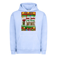 Pigment Grape Ice Christmas Dear Santa Just Bring Wine Urban Hoodie - Artiststas