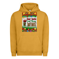 Pigment Peanut Butter Christmas Dear Santa Just Bring Wine Urban Hoodie - Artiststas