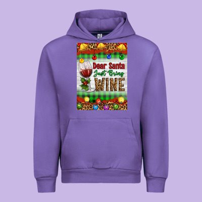 Christmas Dear Santa Just Bring Wine Urban Hoodie Designed By Artiststas