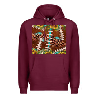 Burgundy football leopard gemstone sunflower Premium Hoodie - JahusDesignShop
