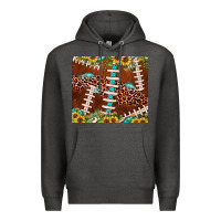 Charcoal Heather football leopard gemstone sunflower Premium Hoodie - JahusDesignShop