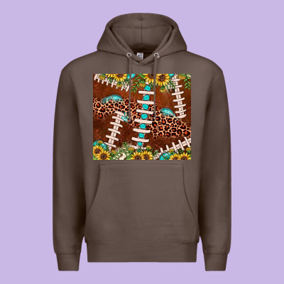 Football Leopard Gemstone Sunflower Premium Hoodie Designed By Jahusdesignshop