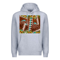 Heather Grey football leopard gemstone sunflower Premium Hoodie - JahusDesignShop