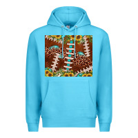 Ocean Blue football leopard gemstone sunflower Premium Hoodie - JahusDesignShop