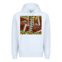 White football leopard gemstone sunflower Premium Hoodie - JahusDesignShop
