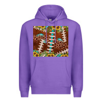 Purple football leopard gemstone sunflower Premium Hoodie - JahusDesignShop