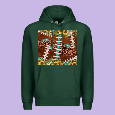 Football Leopard Gemstone Sunflower Premium Hoodie Designed By Jahusdesignshop