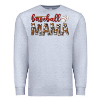 Heather Grey baseball mama Premium Sweatshirt - texasbilliewilder