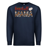 Navy baseball mama Premium Sweatshirt - texasbilliewilder