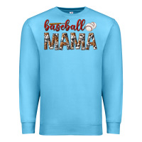 Ocean Blue baseball mama Premium Sweatshirt - texasbilliewilder