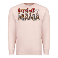 Pale Pink baseball mama Premium Sweatshirt - texasbilliewilder