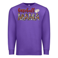 Purple baseball mama Premium Sweatshirt - texasbilliewilder