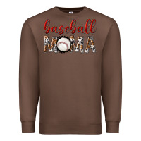 Chestnut baseball mama with leopard Premium Sweatshirt - texasbilliewilder