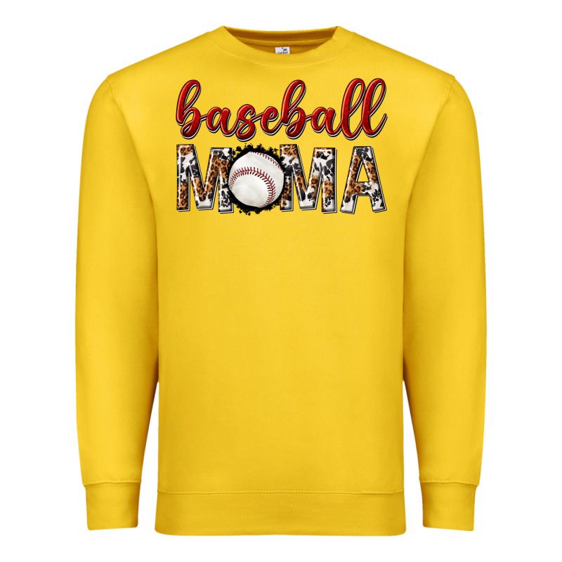 Baseball Mama With Leopard Premium Sweatshirt by texasbilliewilder | Teevron