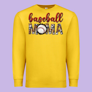 Baseball Mama With Leopard Premium Sweatshirt Designed By Texasbilliewilder