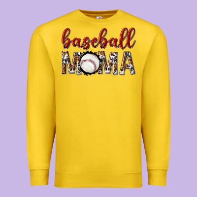 Premium Sweatshirt baseball mama with leopard