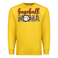 Lemon baseball mama with leopard Premium Sweatshirt - texasbilliewilder