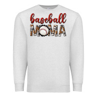 Oatmeal Heather baseball mama with leopard Premium Sweatshirt - texasbilliewilder