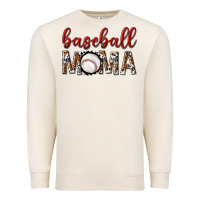 Sandshell baseball mama with leopard Premium Sweatshirt - texasbilliewilder