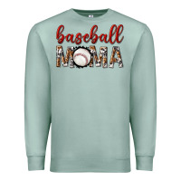 Seafoam baseball mama with leopard Premium Sweatshirt - texasbilliewilder