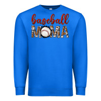 True Royal baseball mama with leopard Premium Sweatshirt - texasbilliewilder
