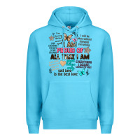 Ocean Blue i am proud of all that i am Premium Hoodie - Artiststas