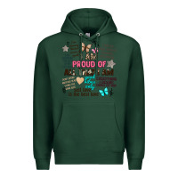 Sports Green i am proud of all that i am Premium Hoodie - Artiststas