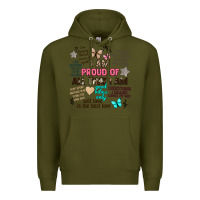 Army Green i am proud of all that i am Premium Hoodie - Artiststas