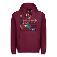 Burgundy i am proud of all that i am Premium Hoodie - Artiststas